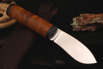 Нож "Рабочий" шкуросъемный Клинок х12мф . Рукоять дуб.